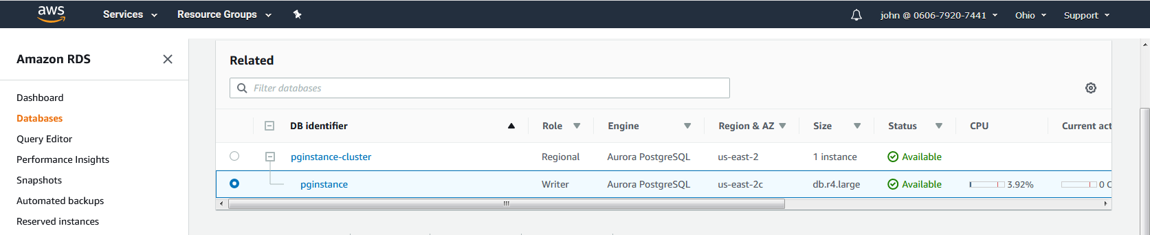 aws postgresql add index